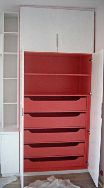 Dressing portes laquées et caisson stratifié