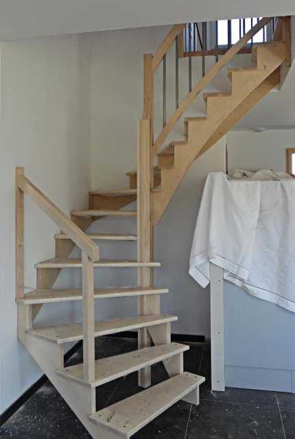 Escalier balustre inox sans contremarche
