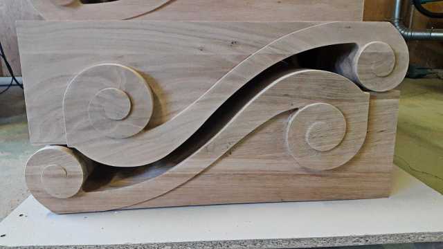 Fabrication de console en chêne (2)