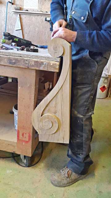 Fabrication de console en chêne (4)