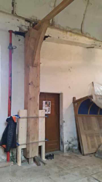 Restauration de poutres en chêne - Chapelle de St-Malo - Orne
