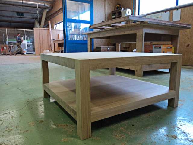 Table de salon en chêne (2)