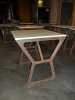 Table moderne en coriant et teck (1)
